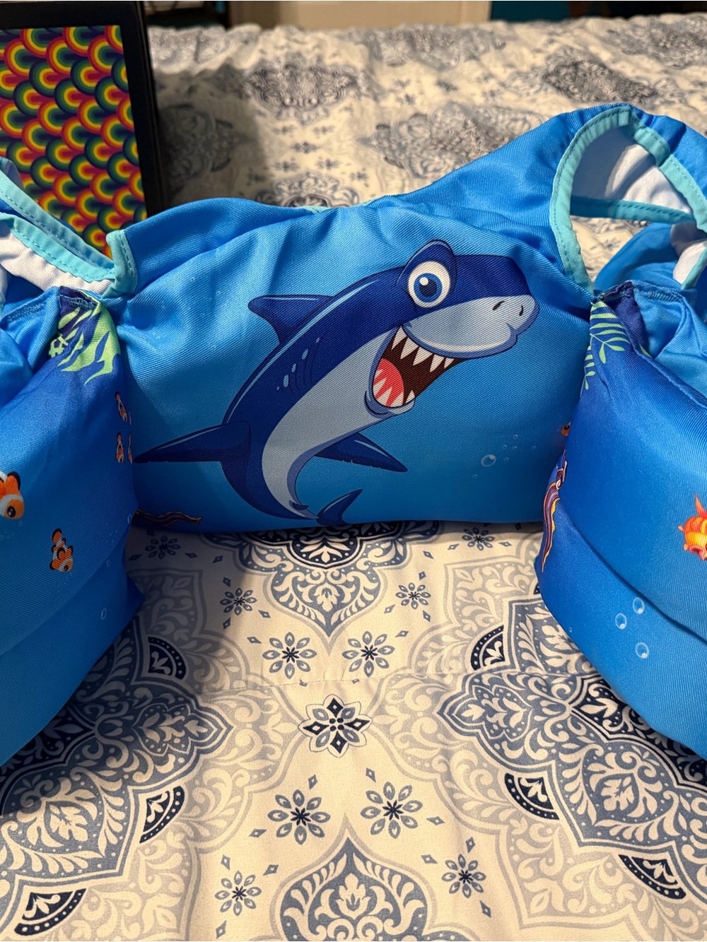 Kids Blue Shark Swim Float Vest